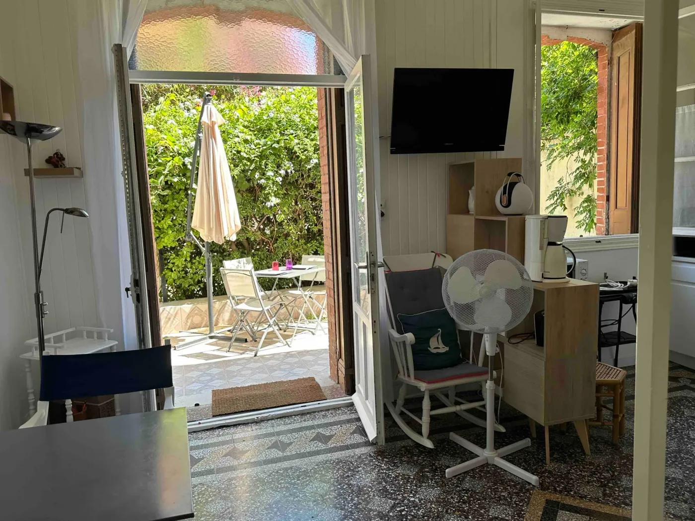La terrasse vue du salon